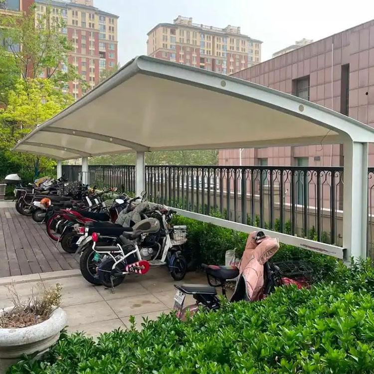 和田县膜结构电动车棚